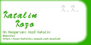 katalin kozo business card